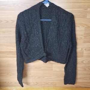 Caslon Black Shrug Sweater with Open Front